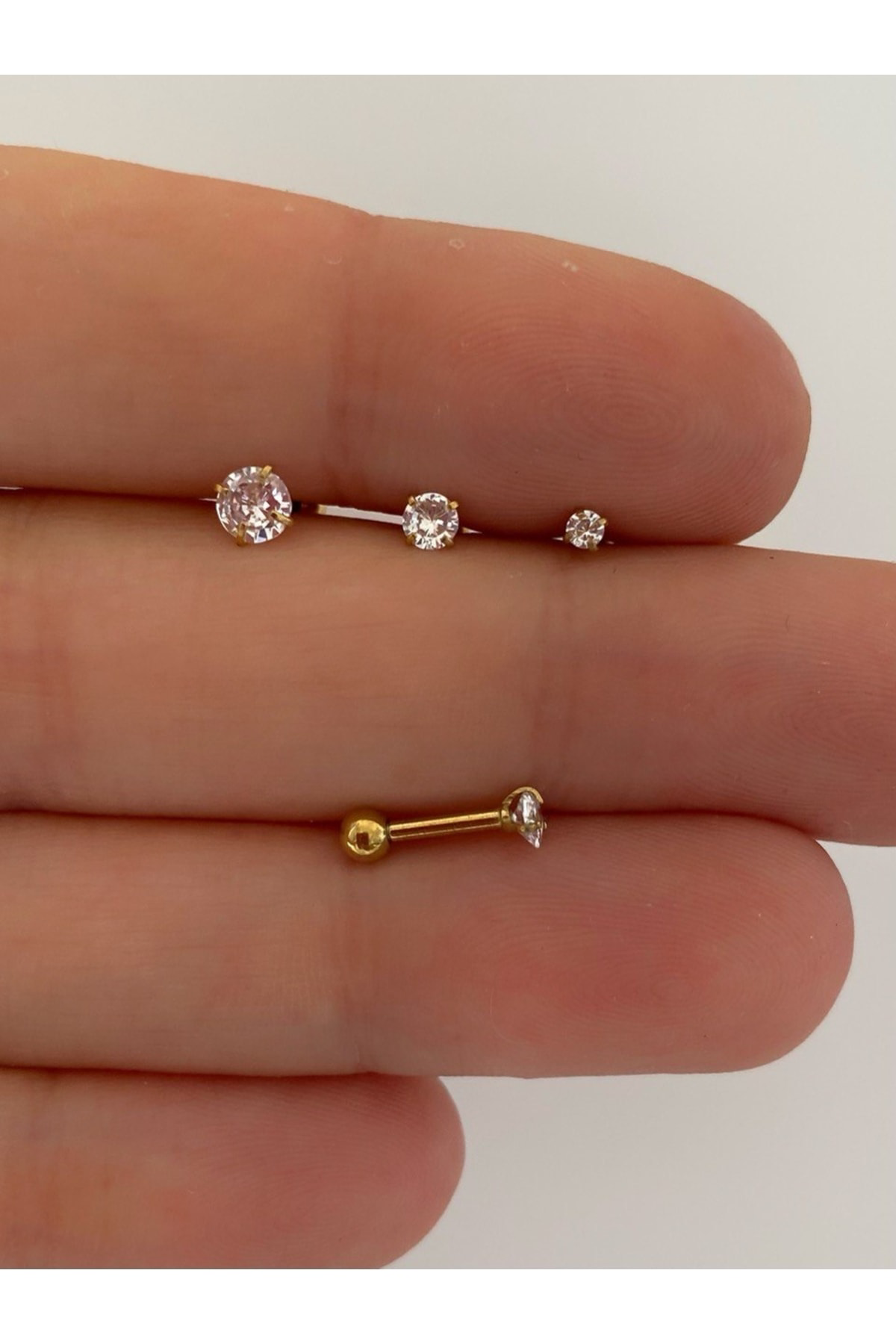 Cerrahi Çelik Zirkon Taşlı 3 Lü Piercing Küpe Set Fiyatı, Yorumları ve Özellikleri