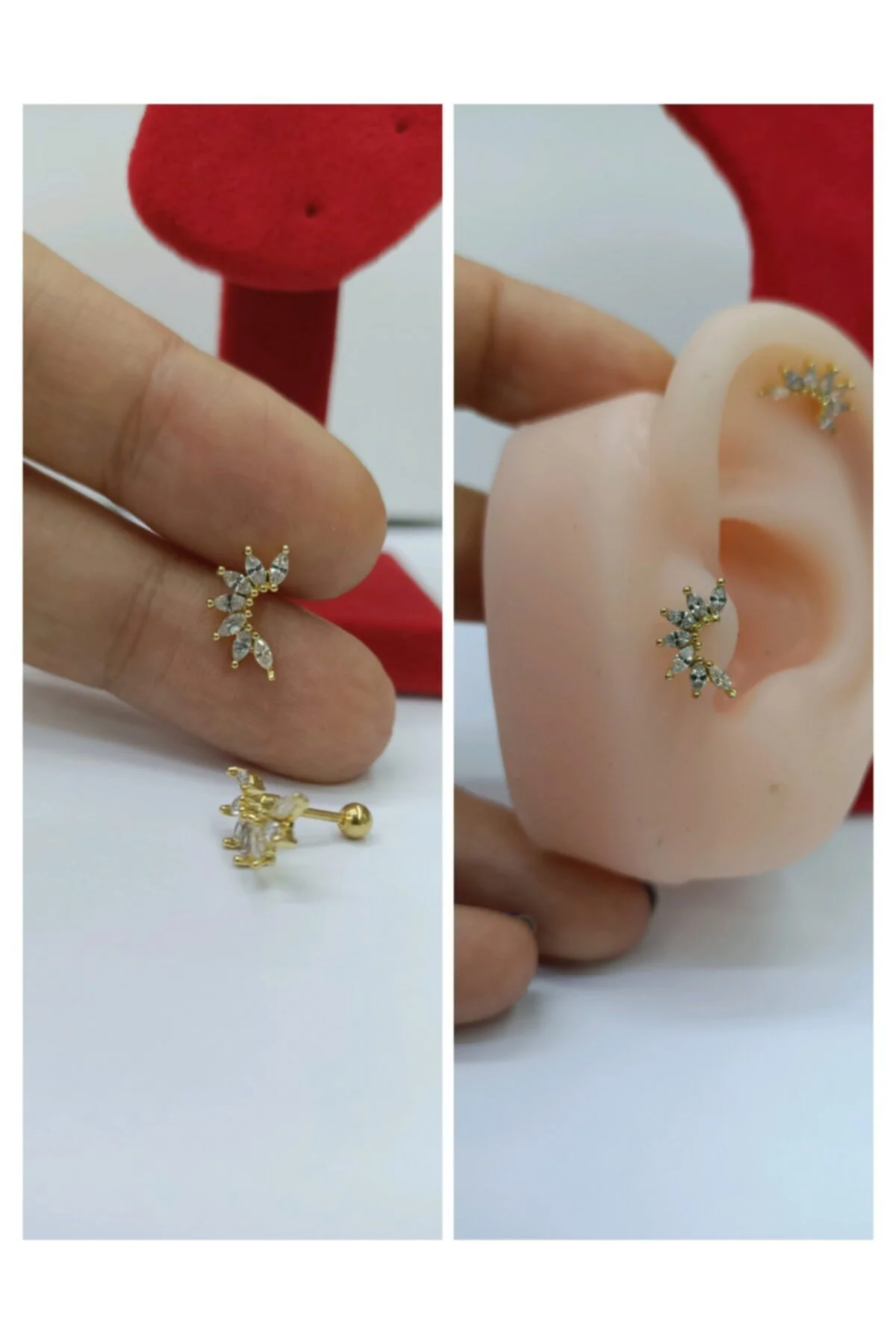 Cerrahi Çelik Zirkon Taşlı Tragus Kıkırdak Piercingi Fiyatı, Yorumları ve Özellikleri