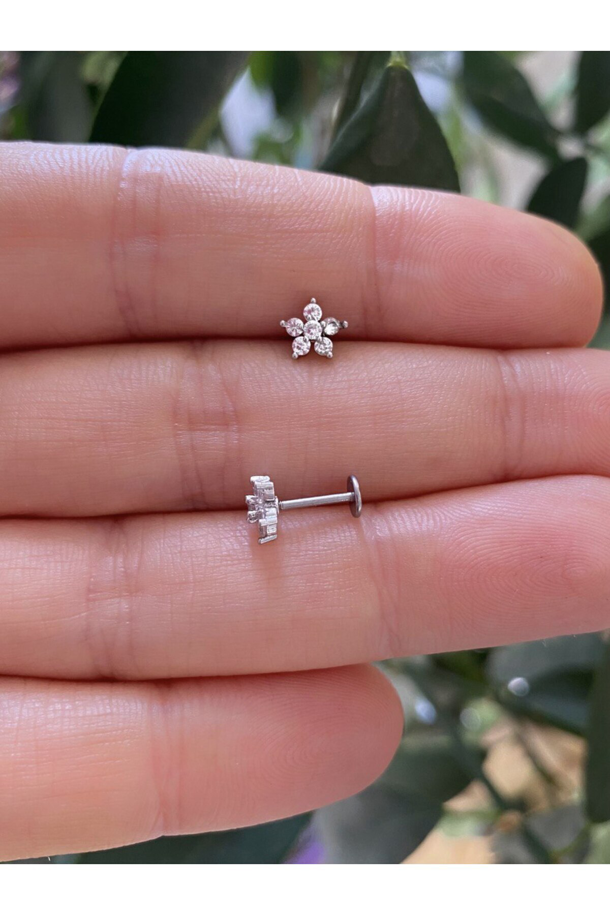 cerrahi çelik zirkon taşlı önden takmalı arkası düz tragus helix kıkırdak conch lobe piercing küpe Fiyatı, Yorumları ve Özellikleri
