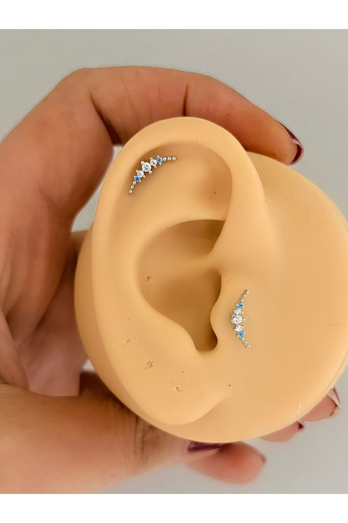 CERRAHİ ÇELİK  ZİRKON TAŞLI HELİX TRAGUS LOBE UYUMLU PİERCİNG KÜPE Fiyatı, Yorumları ve Özellikleri