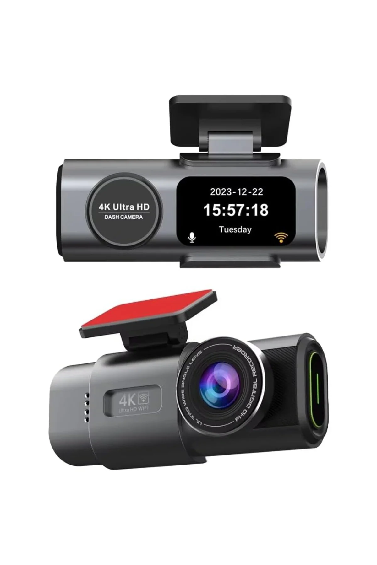 Çeşithane L308 4K UHD Araç İçi Kamera | Wi-Fi + GPS | Çift Lens Ö