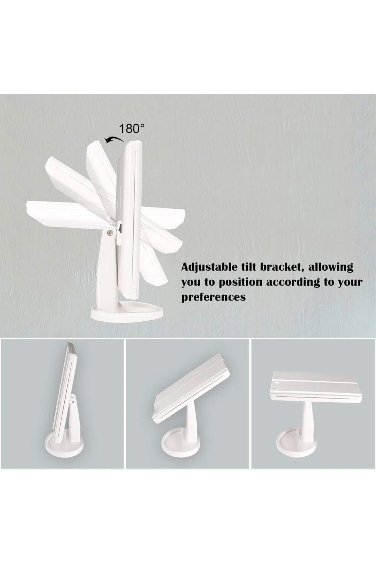 Çeşithane LED Işıklı Makyaj Aynası – Trifold Katlanabilir 1x/2x/3