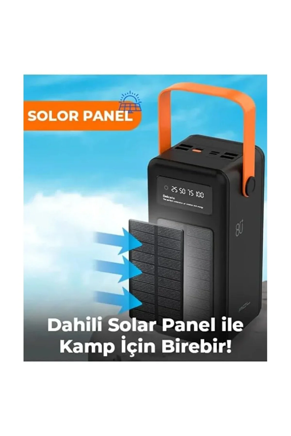 CESITHANE Outdoor Solar Powerbank 80.000mAh | Güneş Enerjili | 5 
