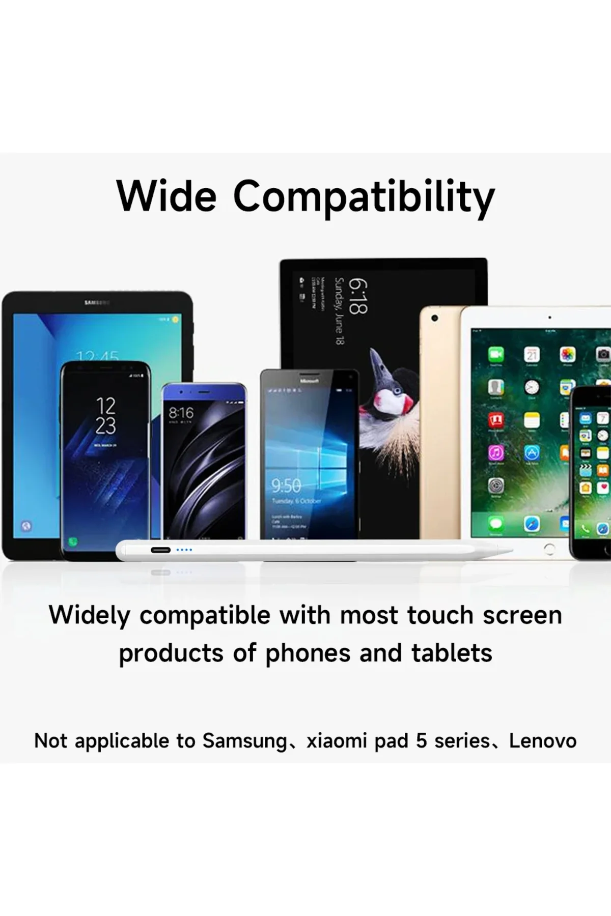 Çeşitli Tablet ve Telefonlar İçin Uyumlu Temassız Dokunmatik Kalem, Hassas Kontrol Sağlar