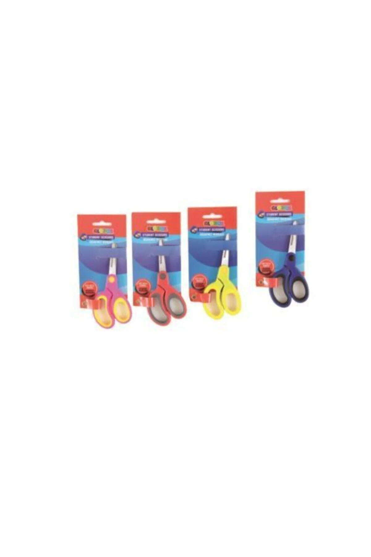 Cetvelli Öğrenci Makası Karışık Renk (12 Li Paket) 6250