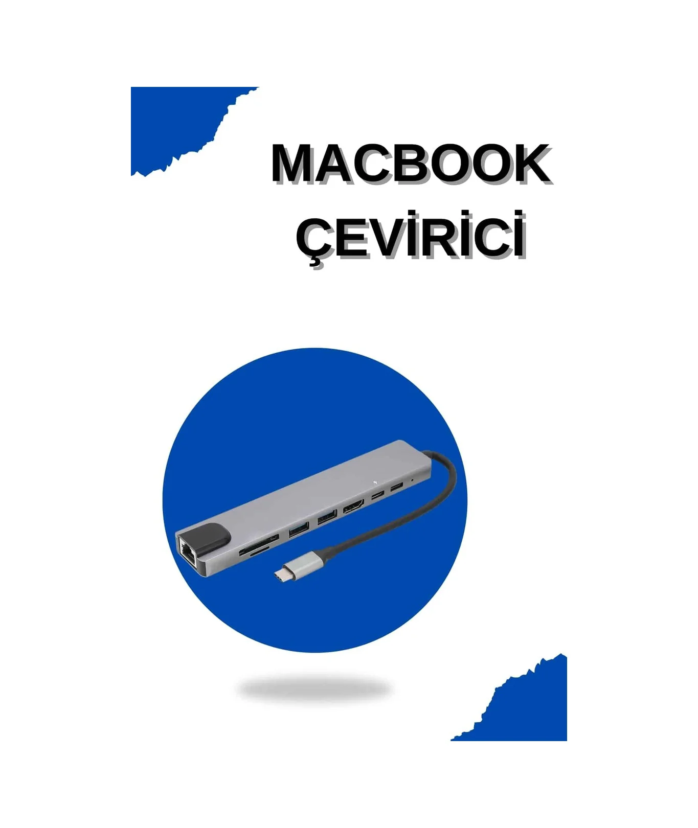 Çevirici Dönüştürücü Adaptör Macbook 3 In 1 Type-c To Hdmı Usb 3.