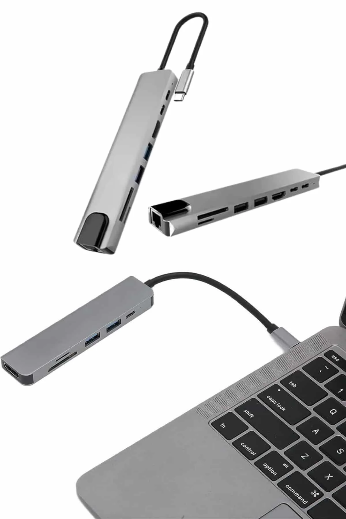 Çevirici Dönüştürücü Adaptör Macbook 3 In 1 Type-C To Hdmı USB 3.