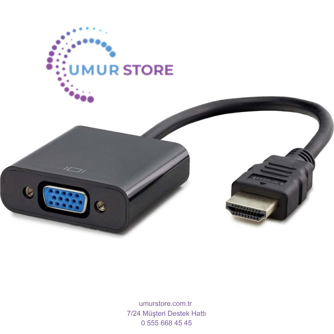 Çevirici HDMI To VGA Siyah Hadron HDX-2020 Çevirici HDMI To VGA Siyah Hadron HDX-2020