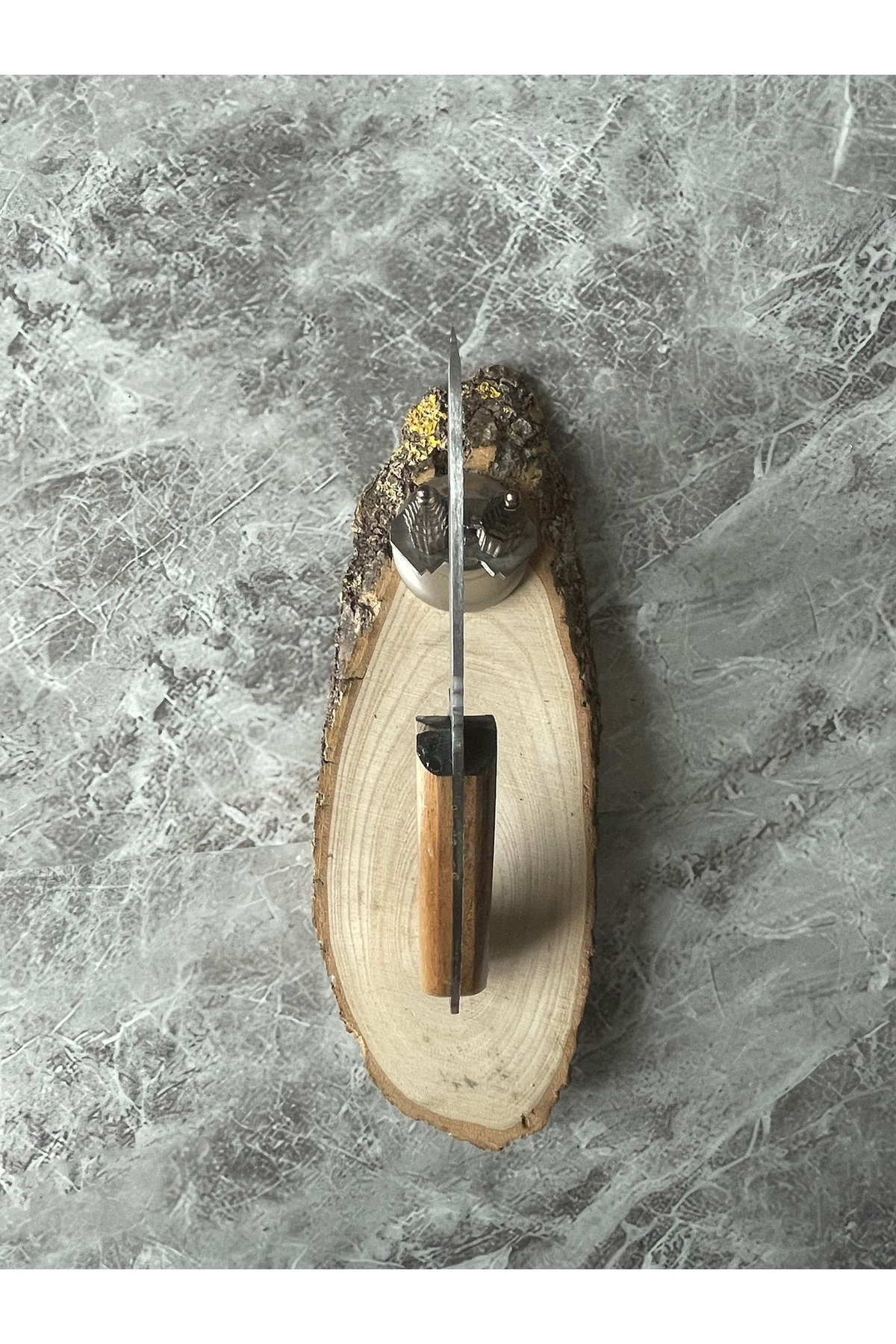 Ceviz Kabzeli El Yapımı Kılıflı Mini Kamp ve Av Bıçağı – 19,5 cm