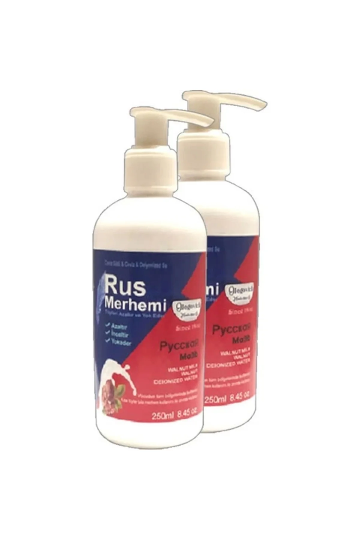 Ceviz Sütlü & Cevizli Russ Merhemi 2 Adet x 250 ml – Doğal Cilt Bakım Kremi