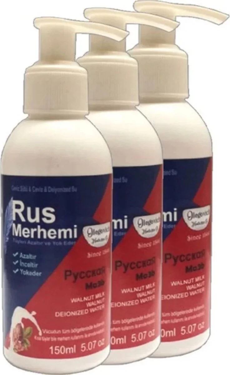 Cevizli & Ceviz Sütlü Russ Merhemi – Tüylere Krem 3 Adet x 150 ml