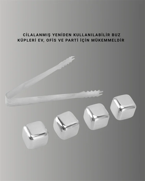 Çevre Dostu Metal Buz Küpü ve Kullanışlı Klips Seti Yeni Nesil