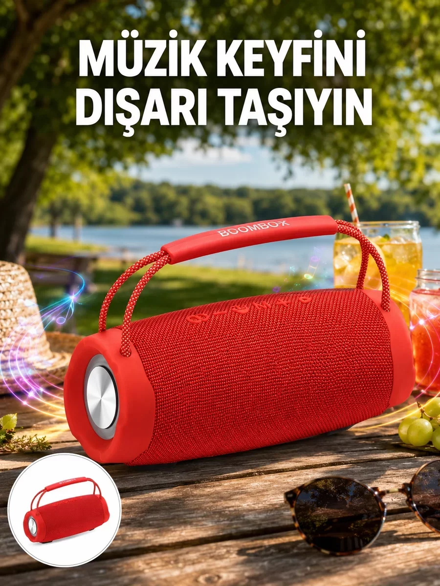 Çevreleyen Sesli RGB Kablosuz Taşınabilir Hoparlör: Yeni Nesil Ses Deneyimi ve Su Geçirmez Performans