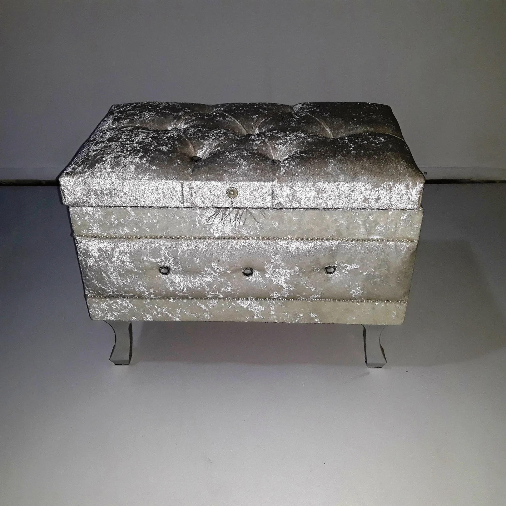 Çeyiz 18149 SANDIK Kapitone Model 3 lü KREM Kadifemsi Kumaş İçi Tela El Yapım Fiyatı, Yorumları ve Özellikleri