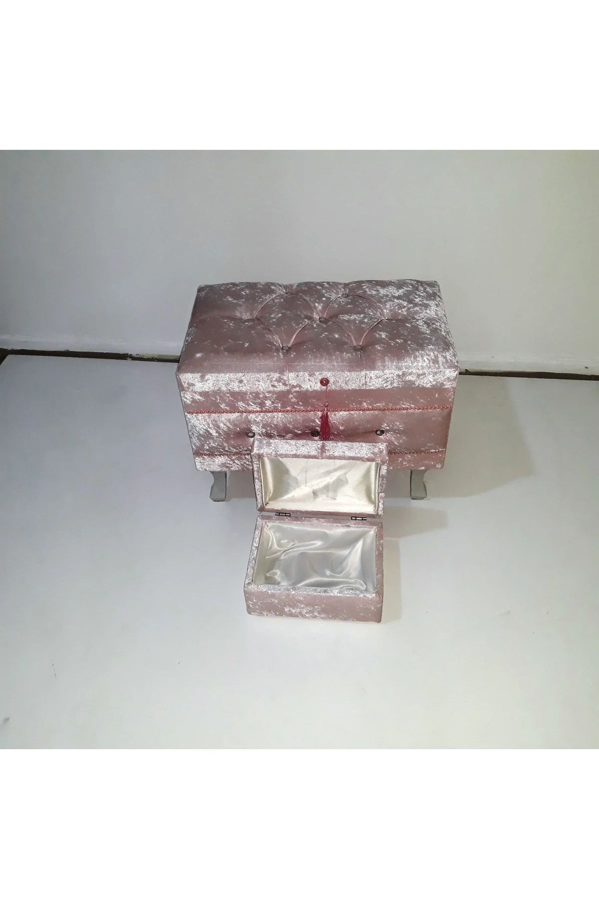 Çeyiz Sandık 12351 Kapitone KÜÇÜK Model 2li PEMBE Kadife Kumaş İçi tela El Yapım Çeyiz Sandık 12351 Kapitone KÜÇÜK Model 2li PEMBE Kadife Kumaş İçi tela El Yapım