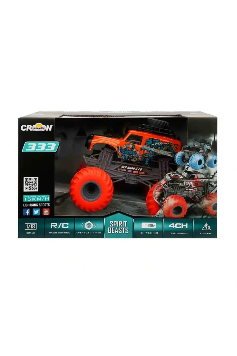 CEYLAN ADAM 1:18 Spirit Beasts Jeep USB Şarjlı Uzaktan Kumandalı