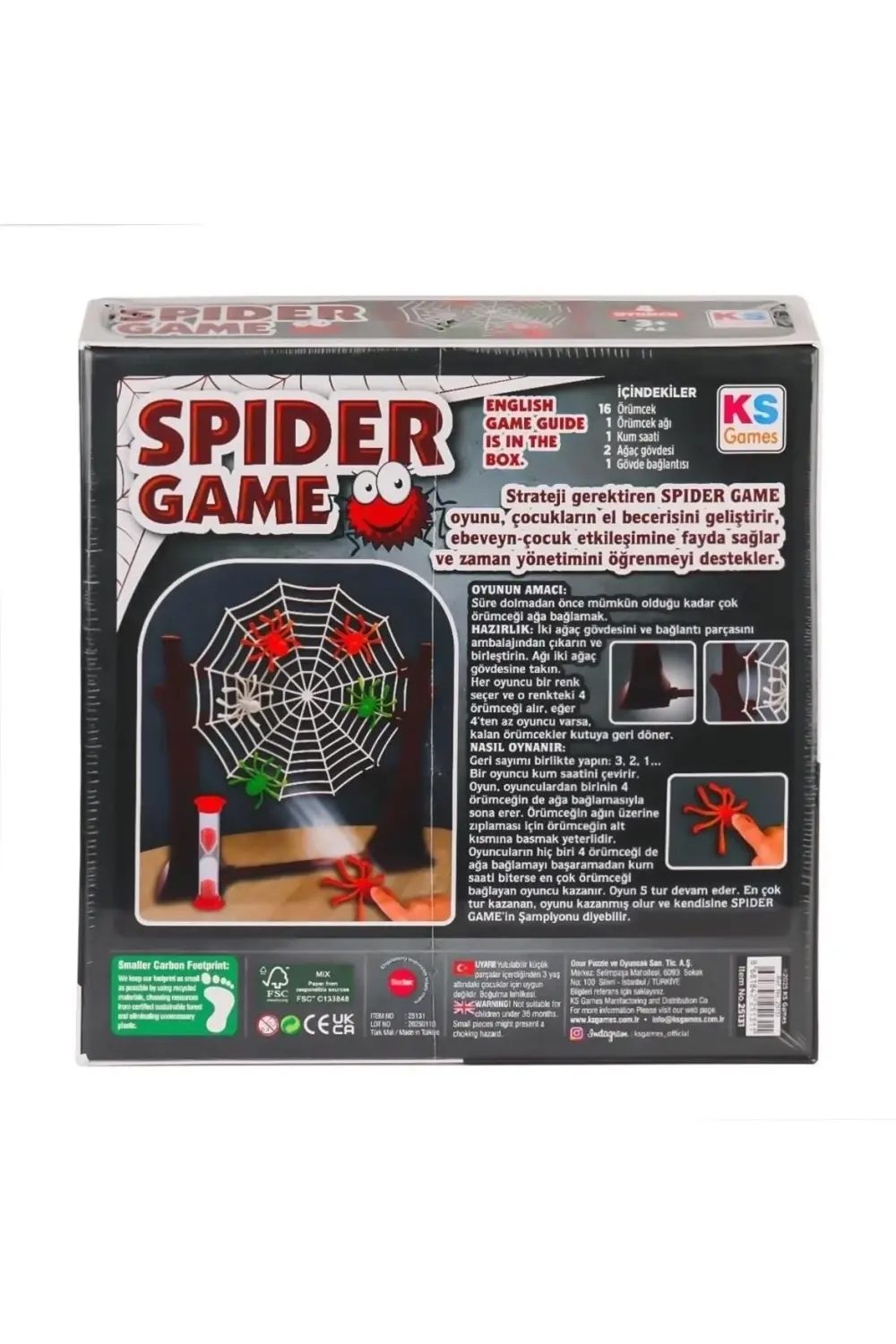 CEYLAN ADAM 25131 Spider Game TR-ENG -KS Games