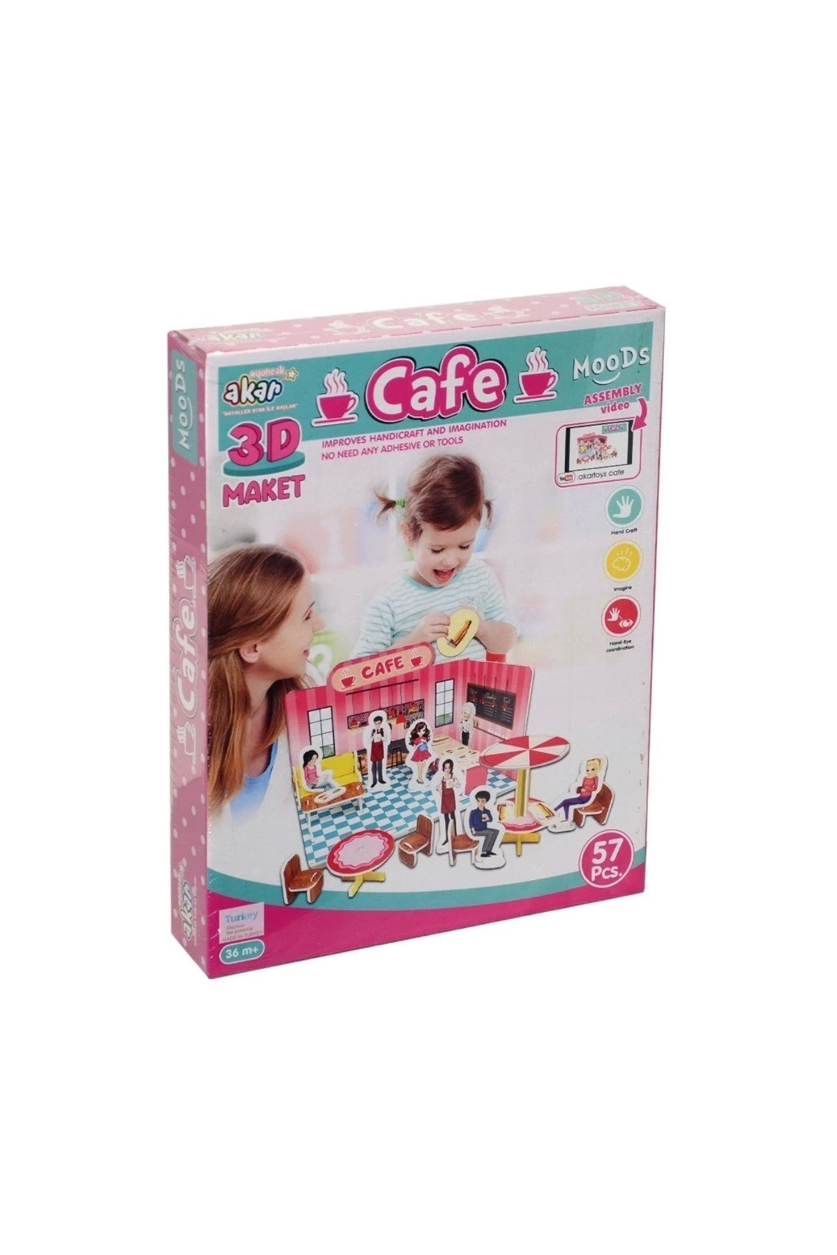 Akar Ceylan Adam Cafe Maket 3 Boyutlu Puzzle