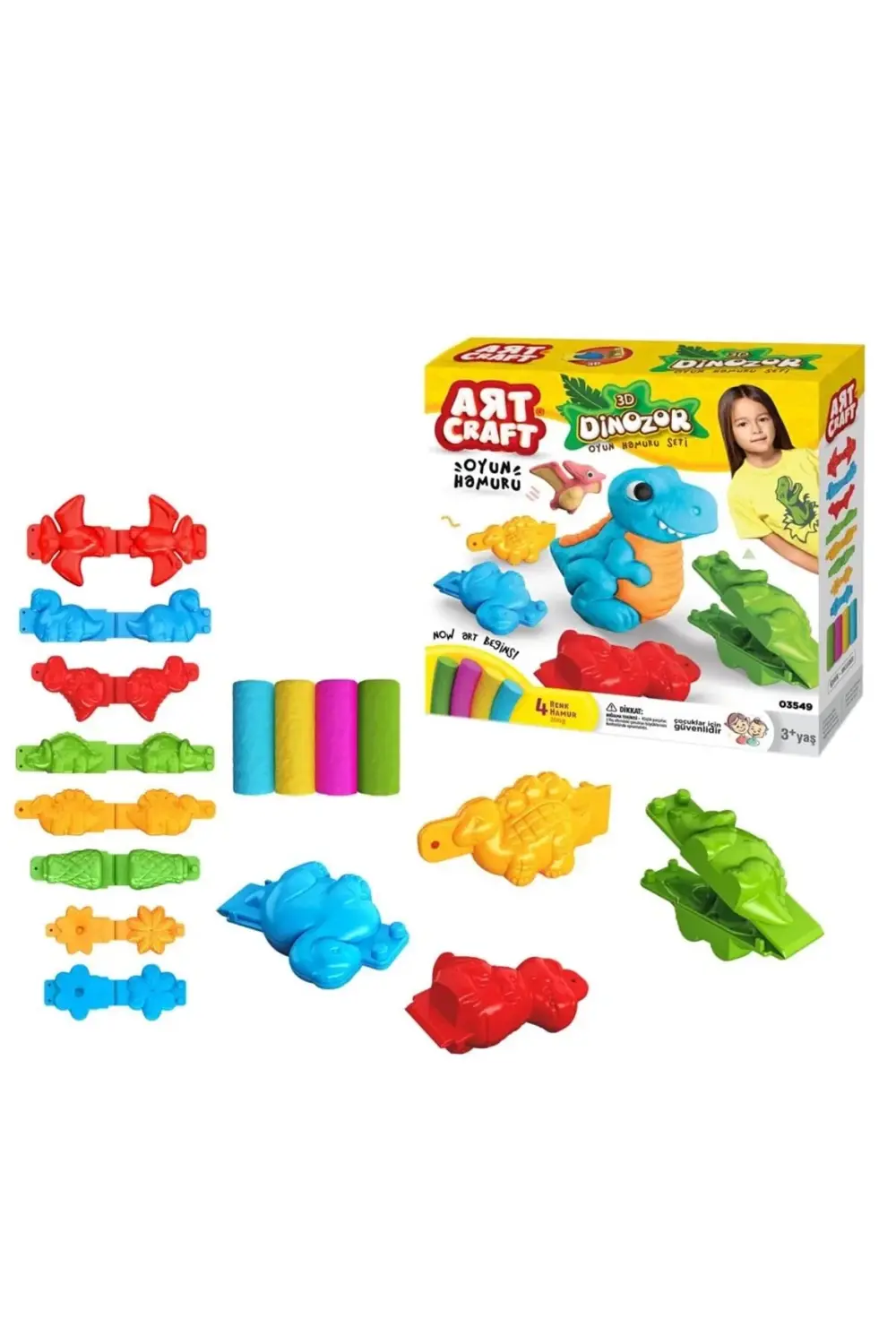 CEYLAN ADAM Nessiworld 03549 3D DİNAZOR HAMUR SET 200GR