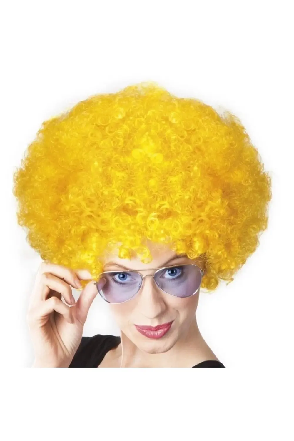 CEYLAN ADAM Nessiworld Sarı Renk Kıvırcık Afro Bonus Peruk