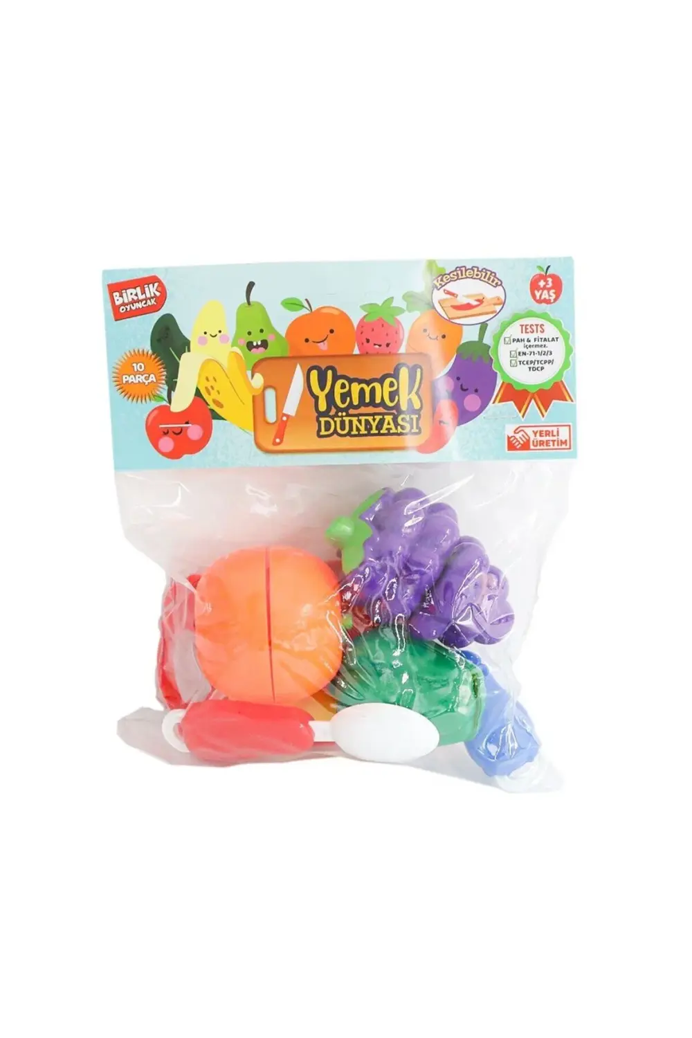 CEYLAN ADAM Nessiworld URT007-PVC-1AB KESİLEBİLEN SEBZE MEYVE 3 P