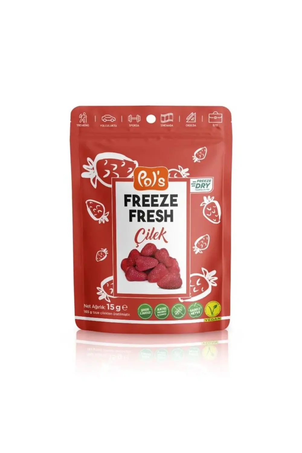 CEYLAN ADAM Pol’s Freeze Fresh Dondurularak Kurutulmuş Çilek 15g