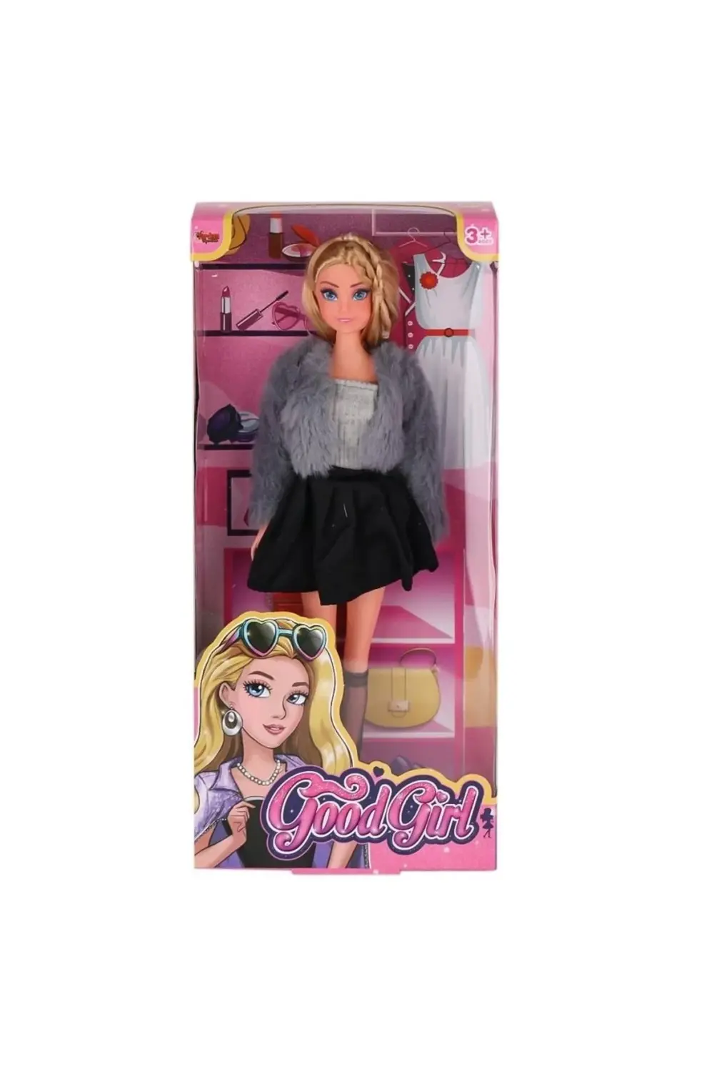 CEYLAN ADAM WG-115519-20 Kürk Ceketli Elbiseli Bebek 29 cm -Varde