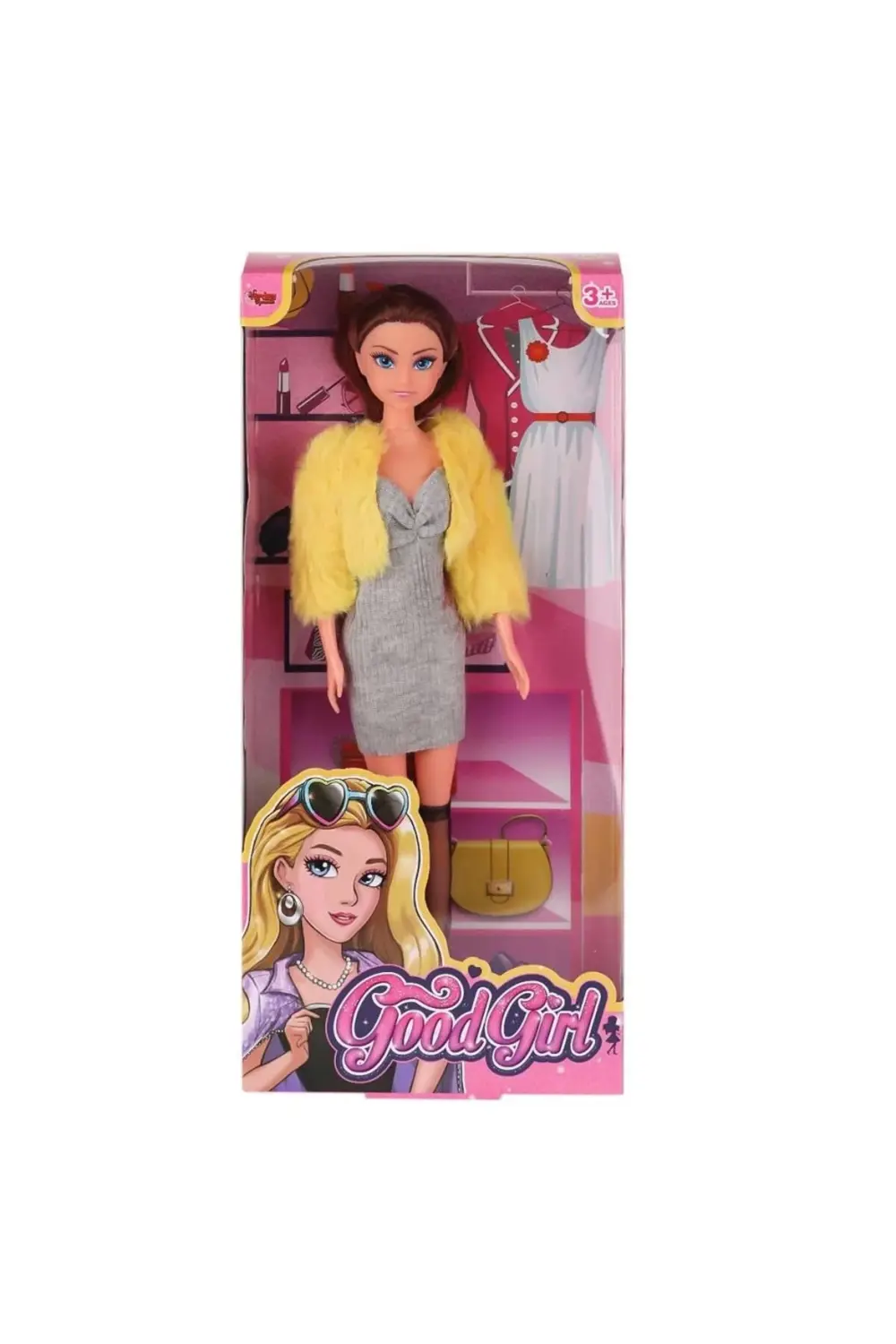 CEYLAN ADAM WG-115519-20 Kürk Ceketli Elbiseli Bebek 29 cm -Varde