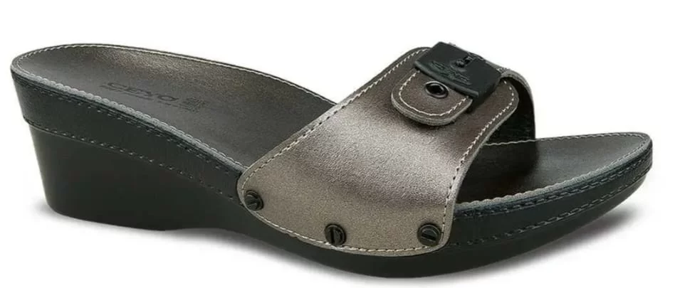 Ceyo 9927ı Minelli Topuklu Platin Ortopedik Kadın Terlik