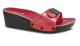 Ceyo 9969ı Minelli Topuklu Kırmızı Ortopedik Kadın Terlik