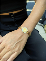 Tükkan Accessories Çeyrek Altinli Zirkon Taş Çerçeveli Çelik Bileklik-Çebil39