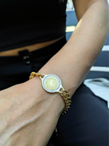 Tükkan Accessories Çeyrek Altinli Zirkon Taş Çerçeveli Çelik Bileklik-Çebil39