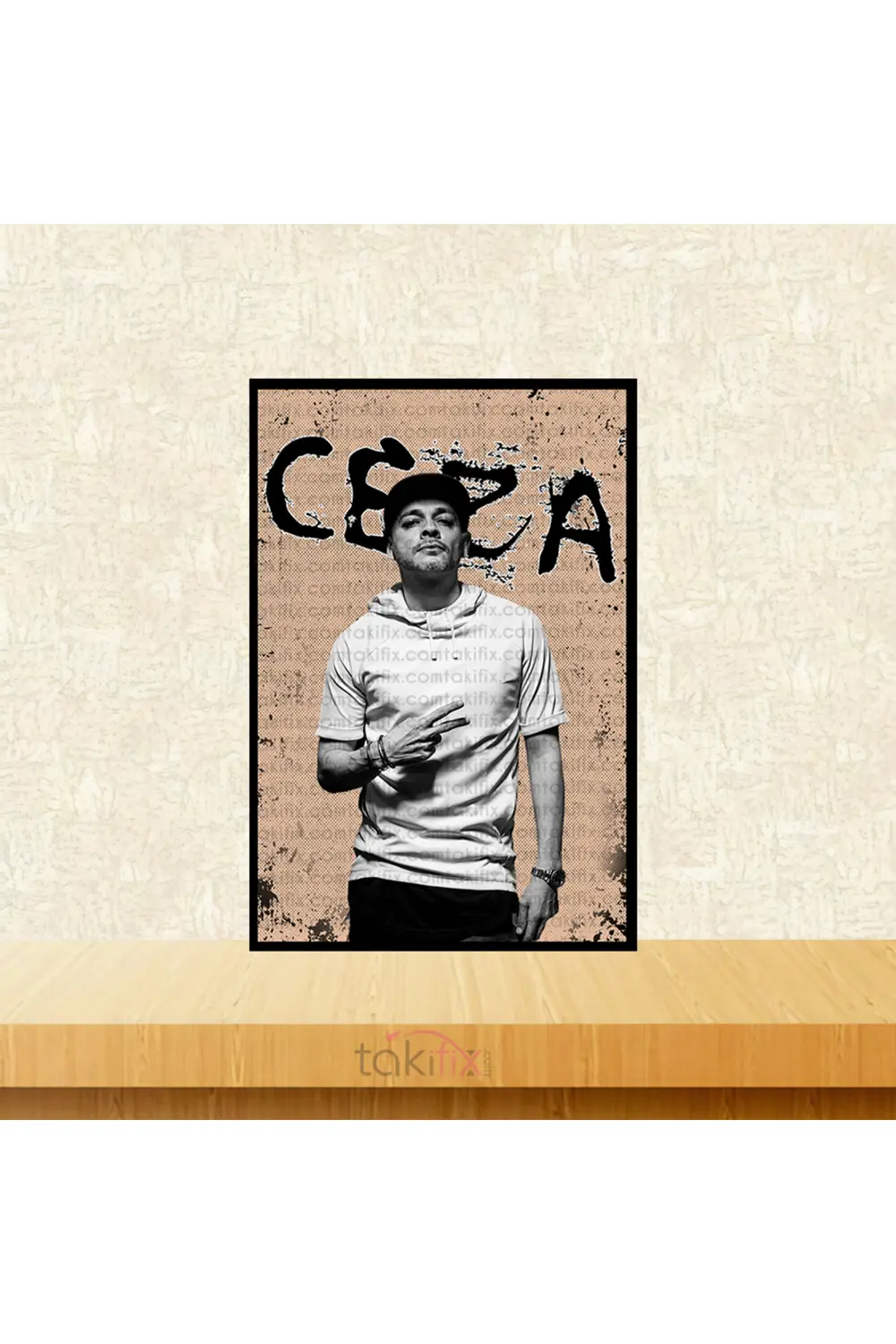 Ceza 20x30 Cm Retro Ahşap Poster