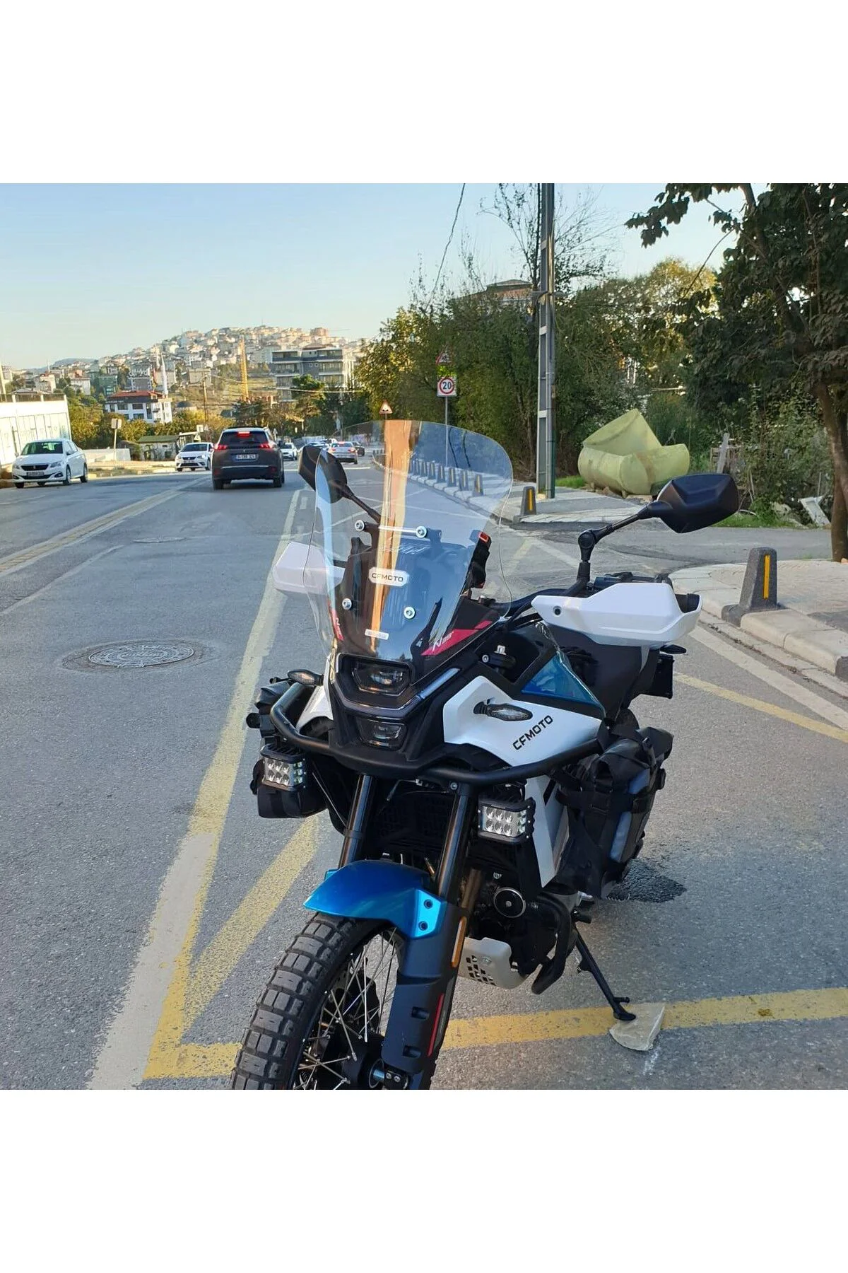 CF Moto 450 MT Ön Cam 2023-2026 Model 41cm Şeffaf Renkli 4mm