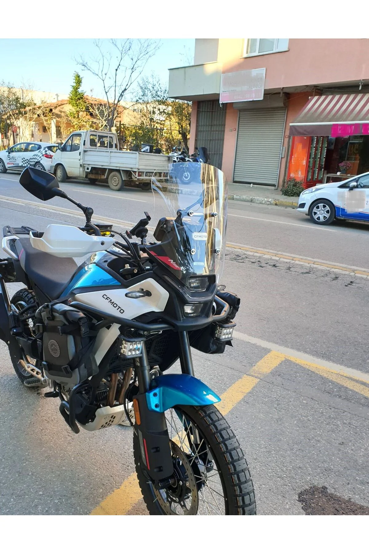 CF Moto 450 MT Ön Cam 2023-2026 Model 41cm Şeffaf Renkli 4mm