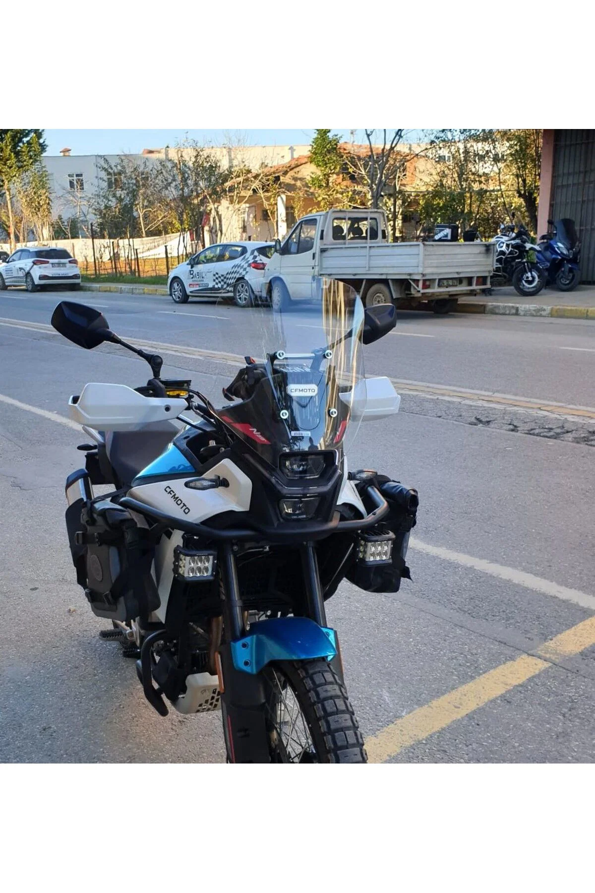CF Moto 450 MT Ön Cam 2023-2026 Model 41cm Şeffaf Renkli 4mm