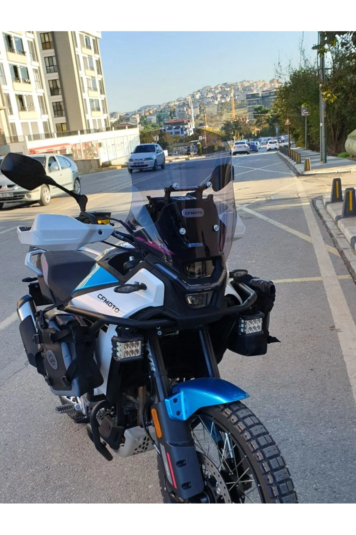 CF Moto 450 MT Ön Cam 2023-2026 Model 41cm Füme Renkli 4mm