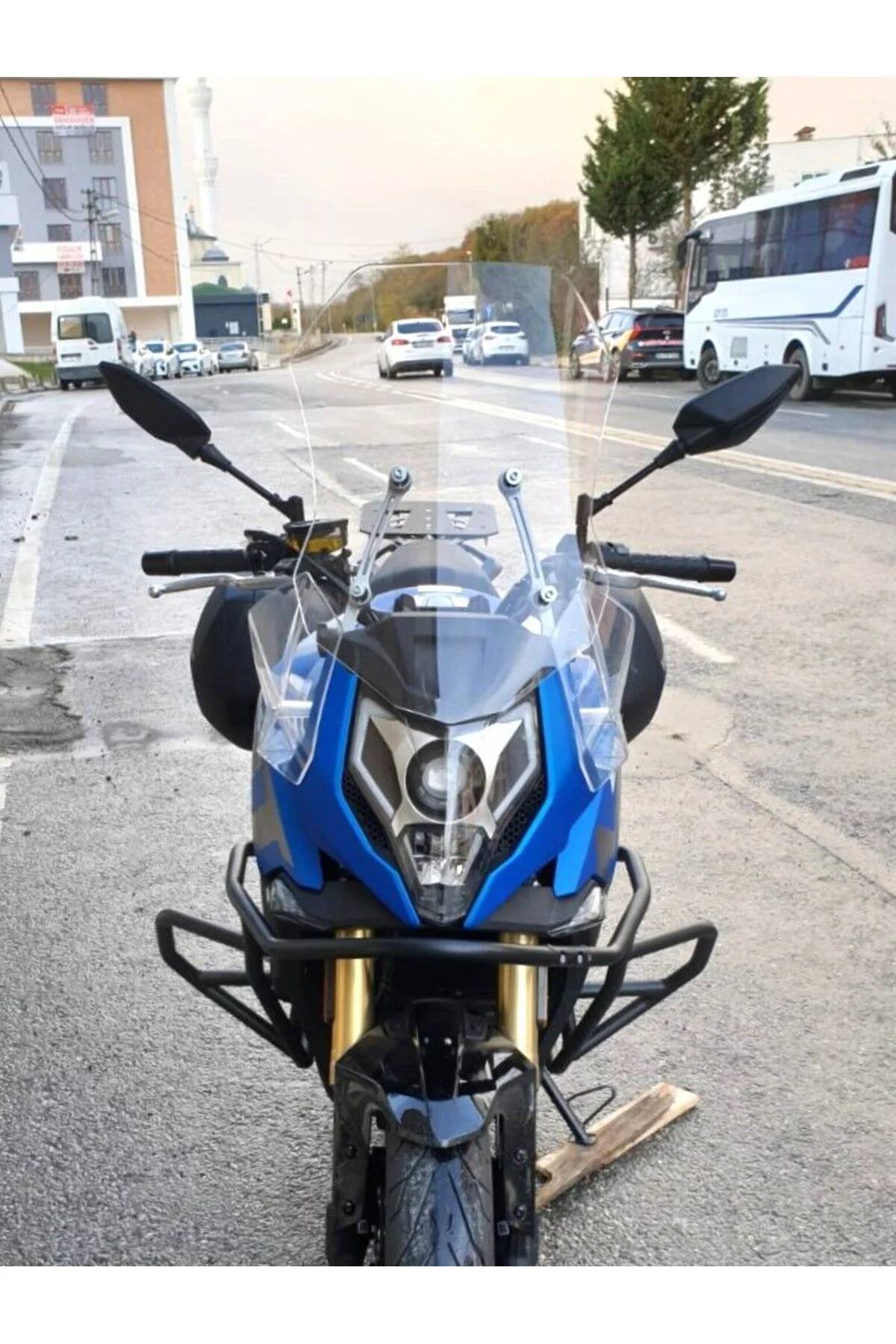 CF Moto 650 MT Ön Cam 2016-2026 Model 56cm Şeffaf Renkli 4mm