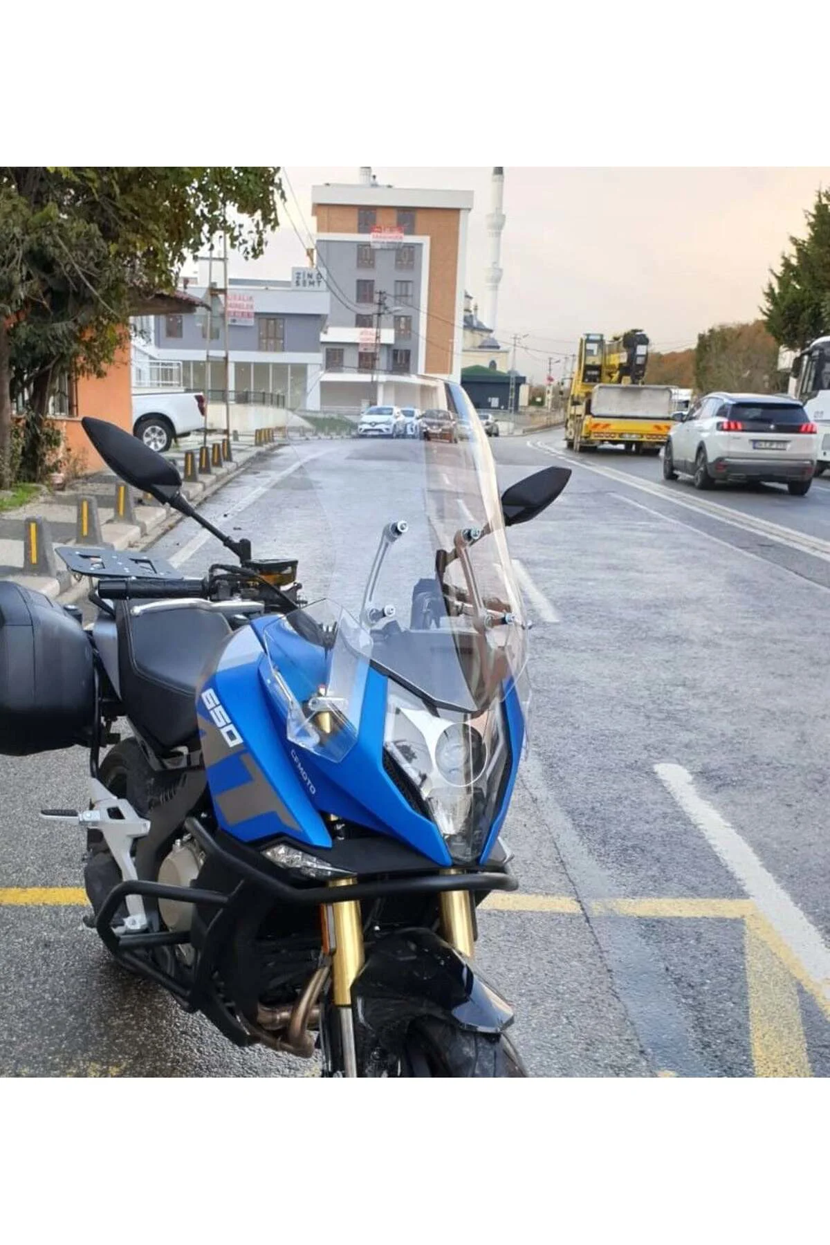 CF Moto 650 MT Ön Cam 2016-2026 Model 56cm Şeffaf Renkli 4mm