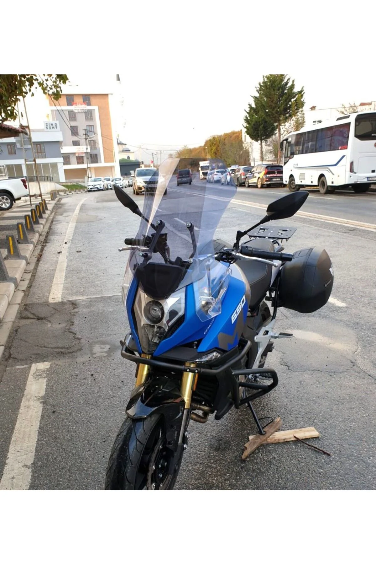 CF Moto 650 MT Ön Cam 2016-2026 Model 56cm Füme Renkli 4mm