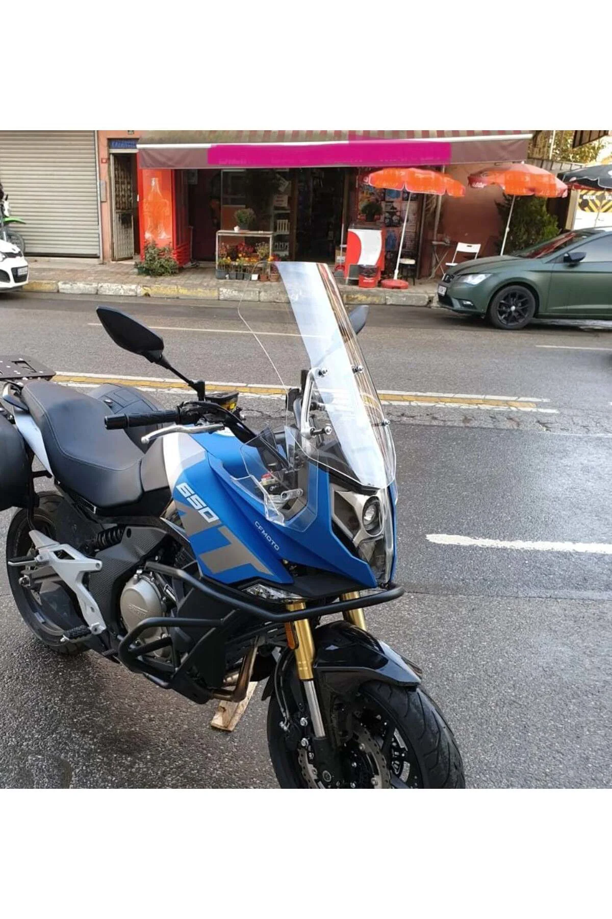CF Moto 650 MT Ön Cam 2016-2026 Model 56cm Şeffaf Renkli 4mm