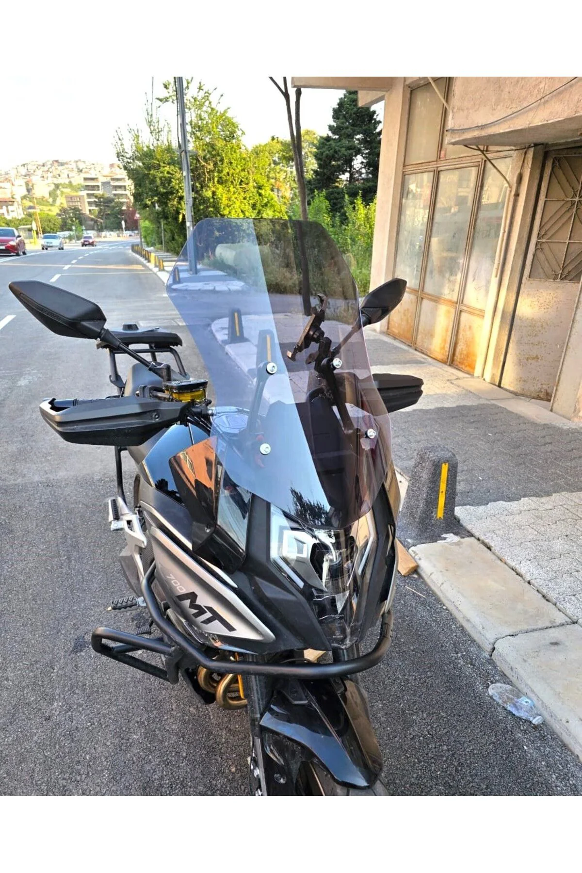 CF Moto 700 MT Ön Cam 2023-2026 Model 56cm Füme Renkli 4mm