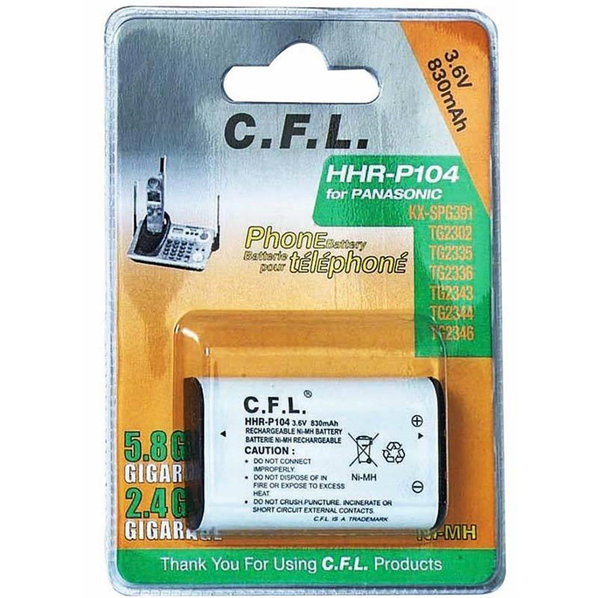 Cfl  P 104 3,6 830 Mah.