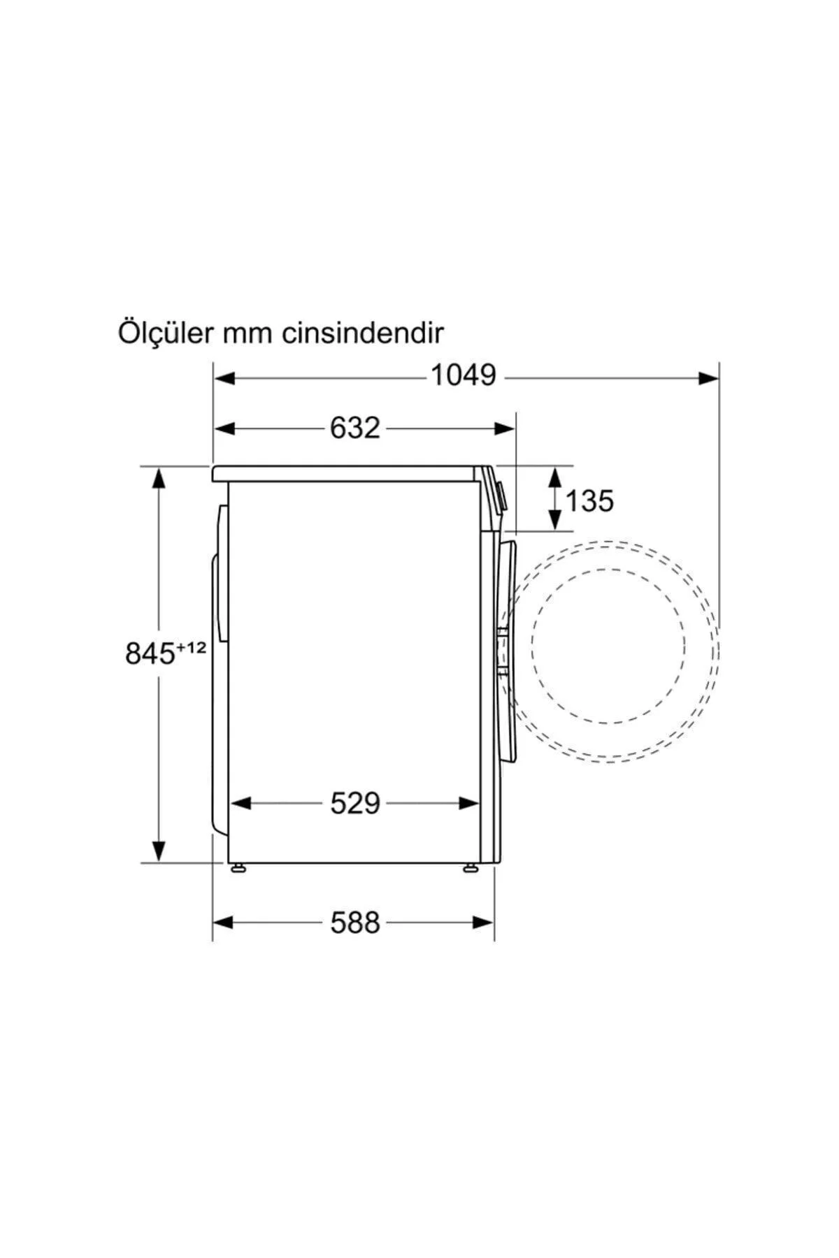 CGA142X0TR A Enerji Sınıfı 9 Kg 1200 Devir Çamaşır Makinesi Beyaz