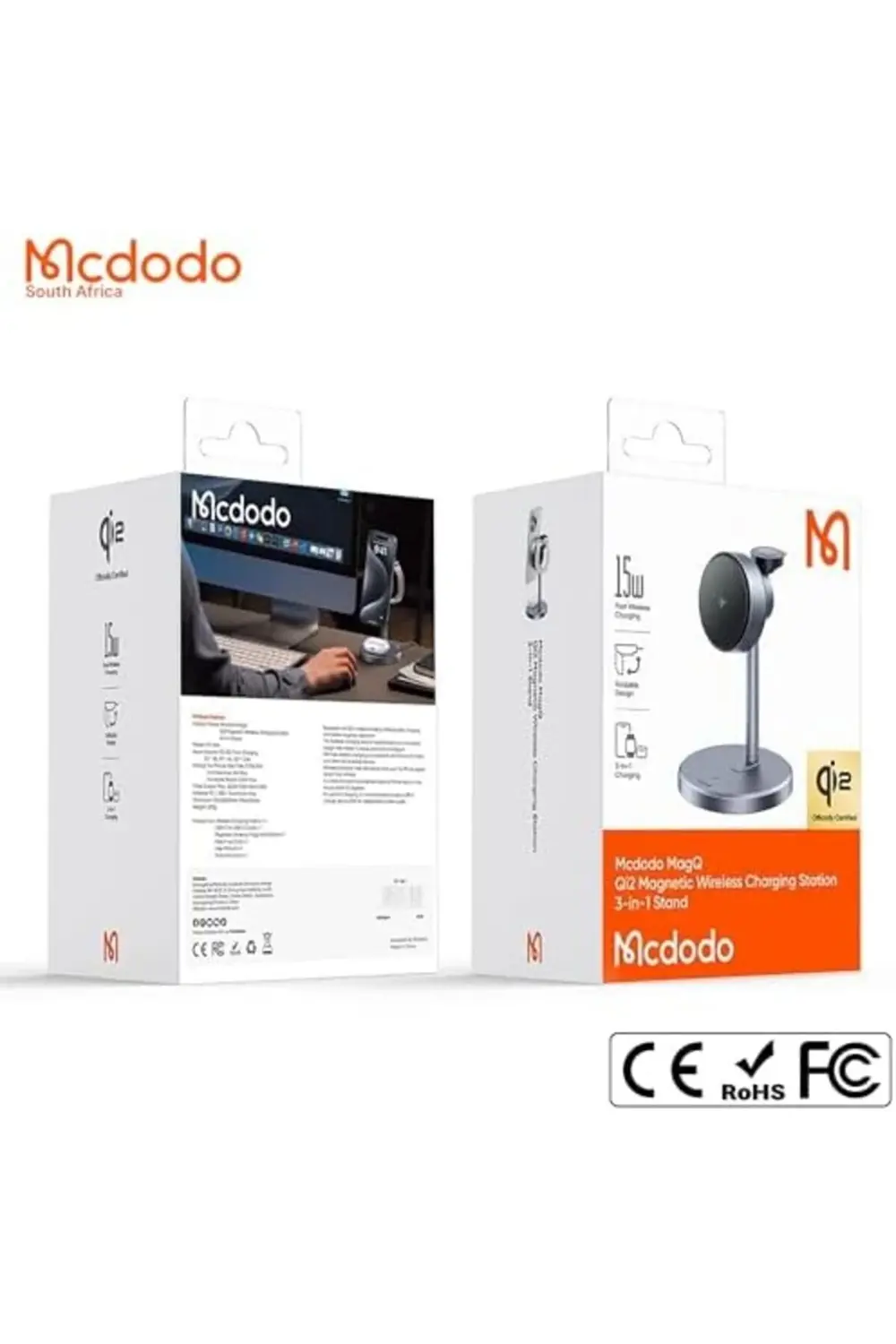 CH-2462 3in1 15W MagQ Qi2 Kablosuz Şarj Standı Siyah 395519