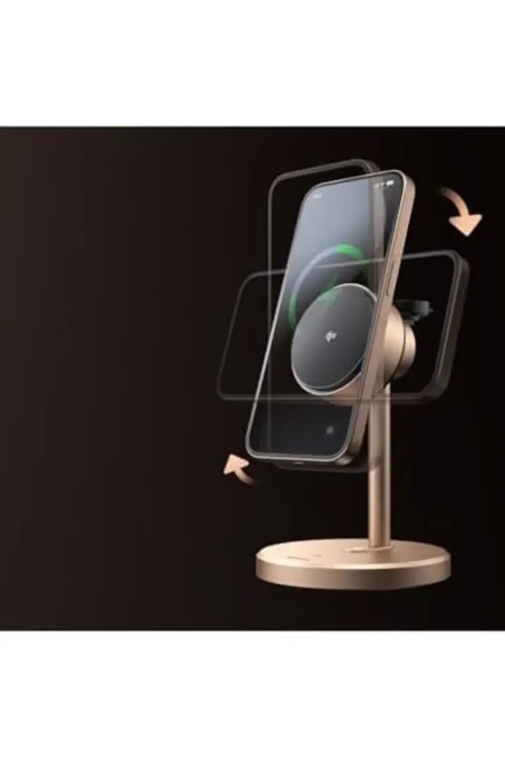 CH-2463 3in1 15W MagQ Qi2 Kablosuz Şarj Standı Titanyum 395519