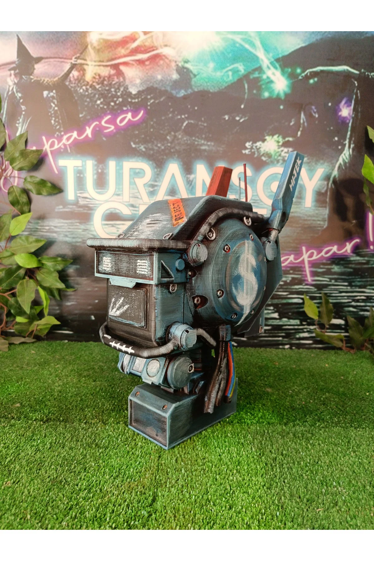 Chappie Police Droid Kafa 1/1 Gerçek Boy 35 CM