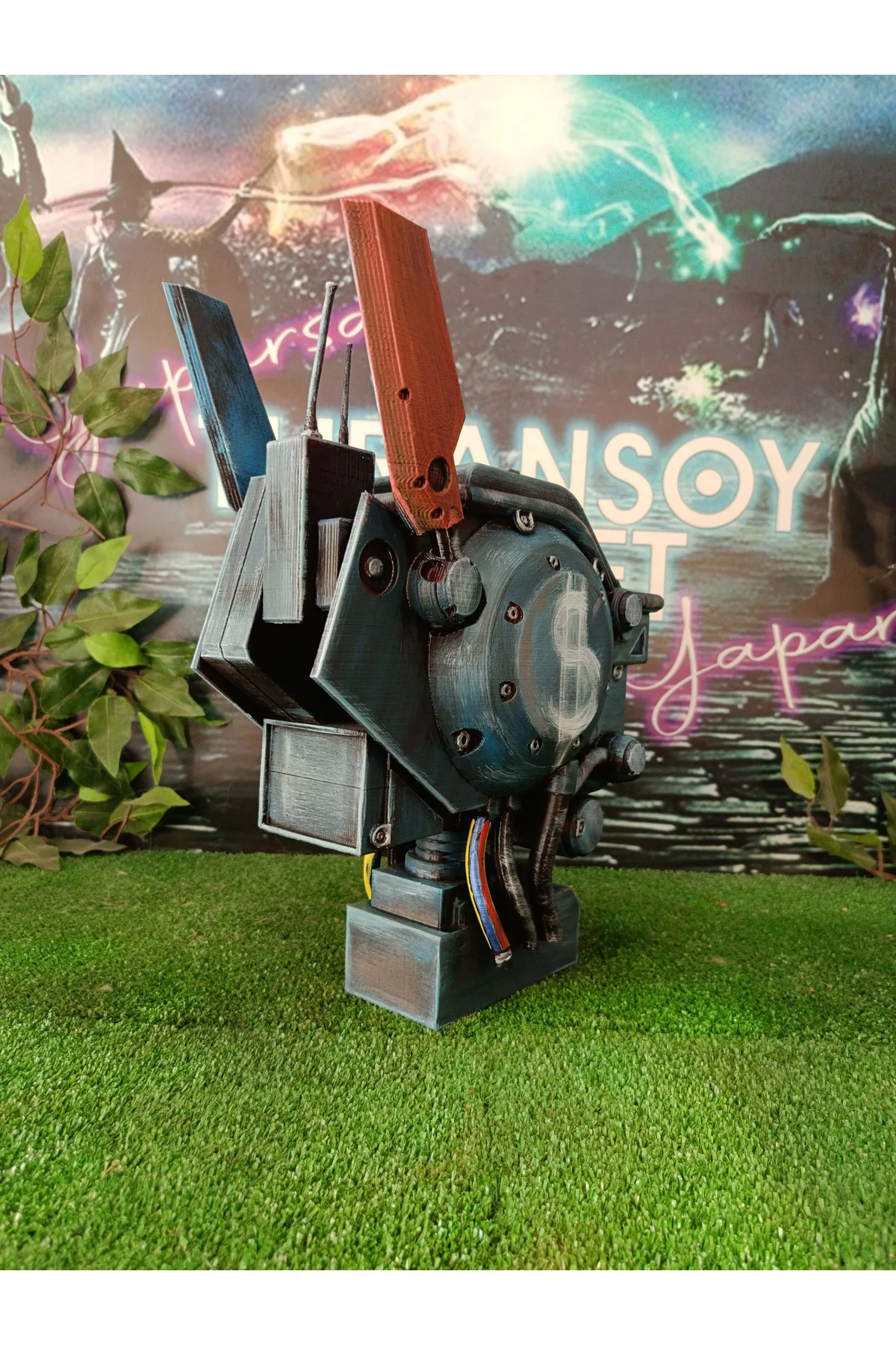 Chappie Police Droid Kafa 1/1 Gerçek Boy 35 CM