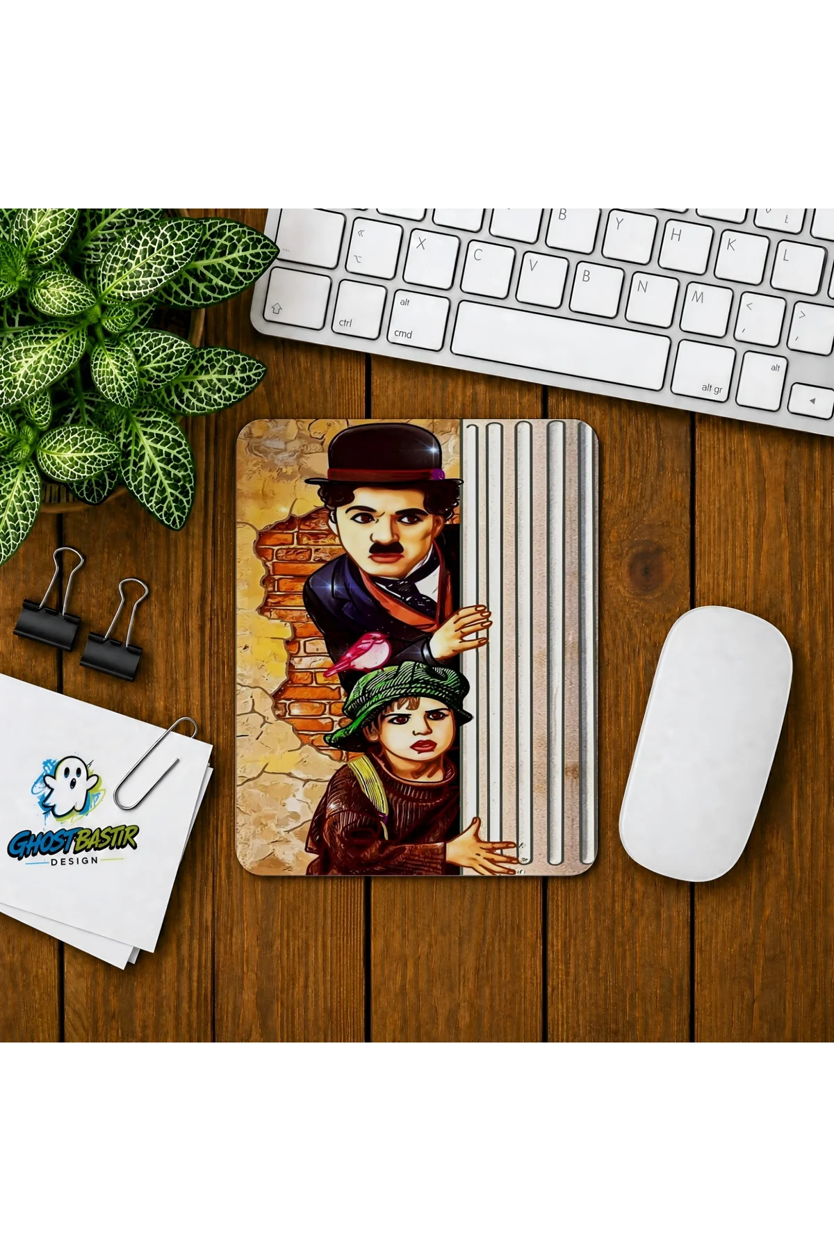 Charles Chaplin Baskılı Oyuncu Mousepad 054