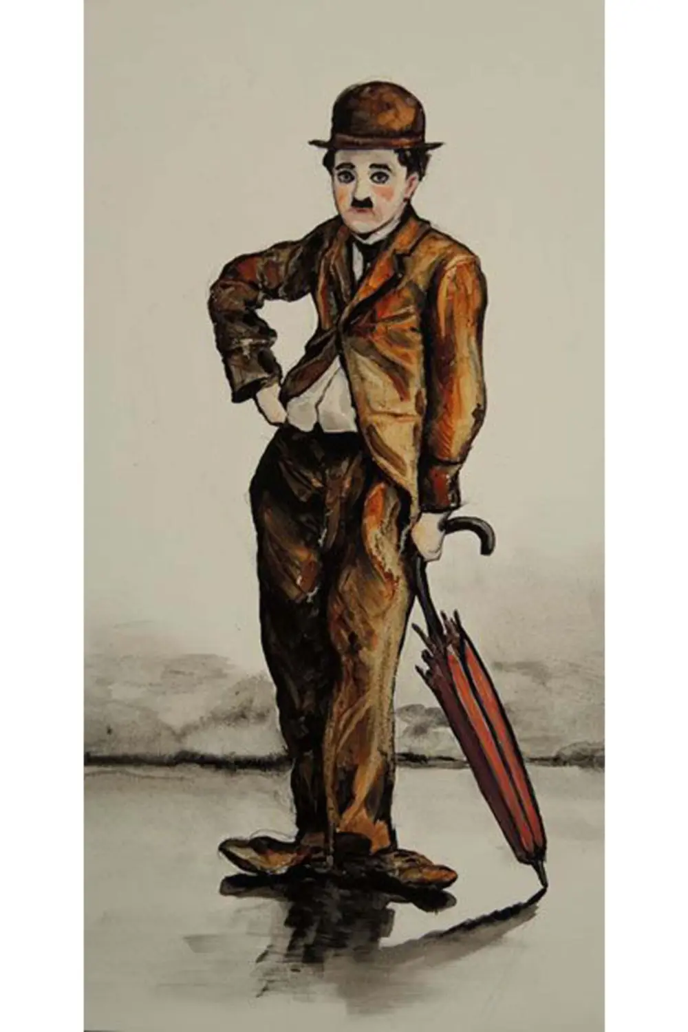 Charlie Caplin 6'lı Ahşap Duvar Poster Seti - Hbb Özel Seri